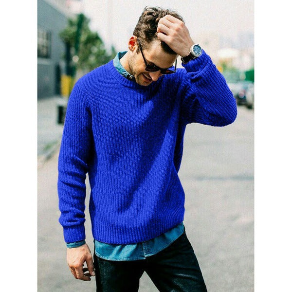 Knitted sweater for men with round neck Lune London