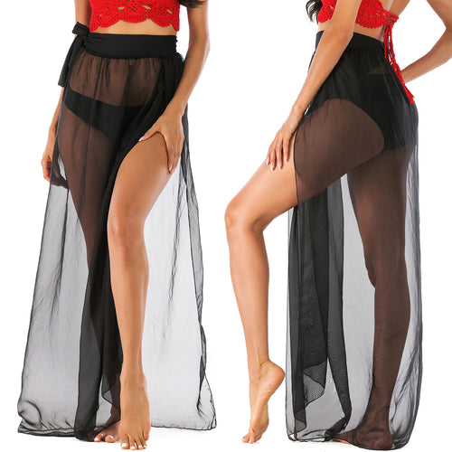 Amarae layered transparent maxi skirt ladies