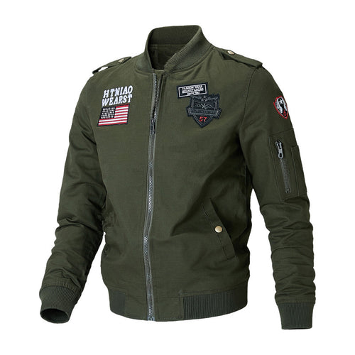 Comfortable bomber jacket for men with individual patches Amarae