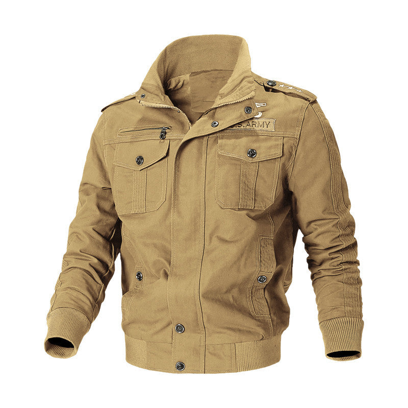 Robust military jacket for men with versatile pockets Lune London