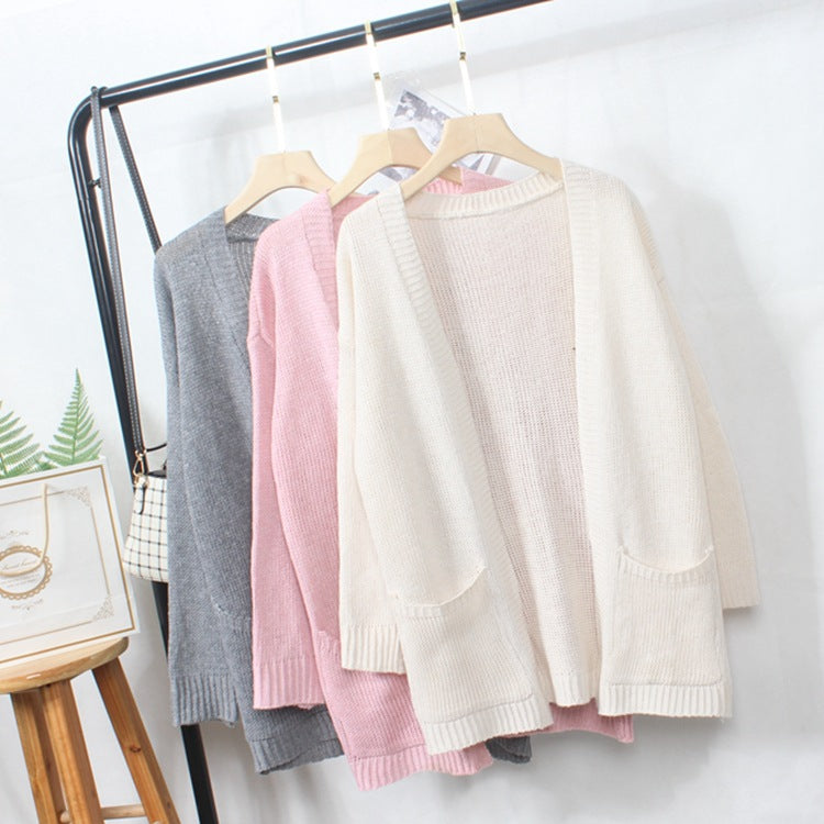Chunky Knit Jacket for Women with Large Pockets and Relaxed Fit Lune London