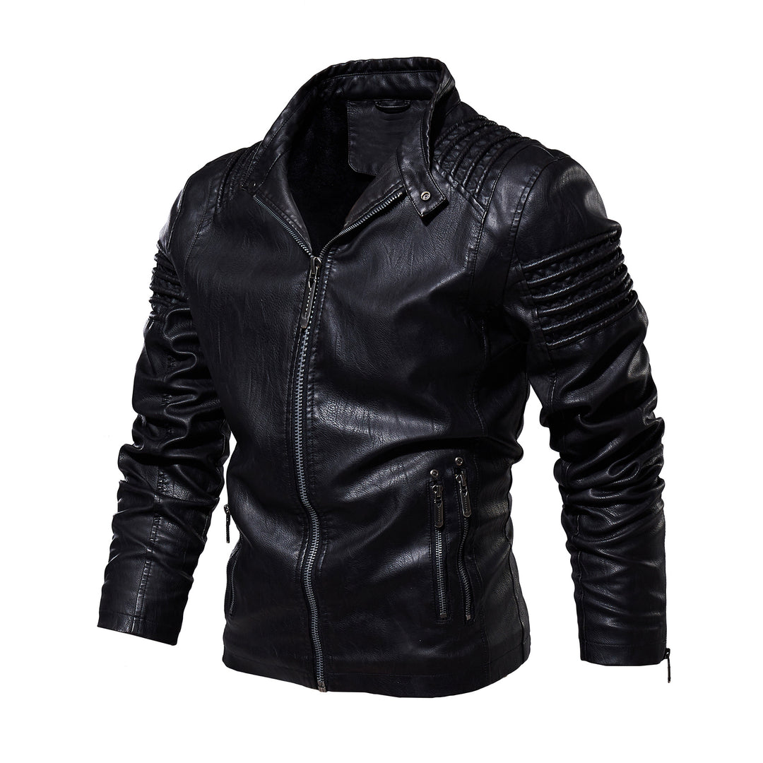 Leather jacket for men with structured shoulders Lune London