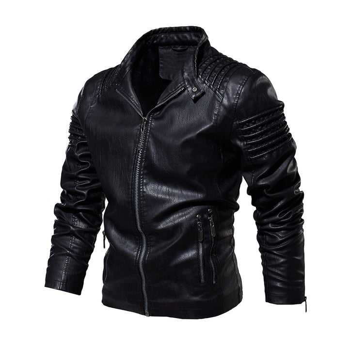 Leather jacket for men with structured shoulders Lune London
