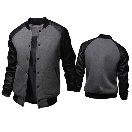 Sporty bomber jacket for men with high-quality leather panels Lune London