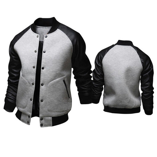 Sporty bomber jacket for men with high-quality leather panels Lune London