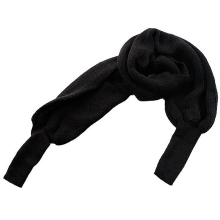 Women Large Knitted Scarf with an Innovative Knot Design and Soft Material Lune London