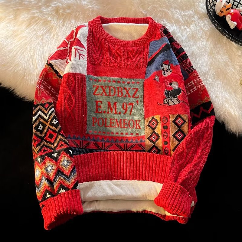 Padded knitted sweater, Unisex, winter model