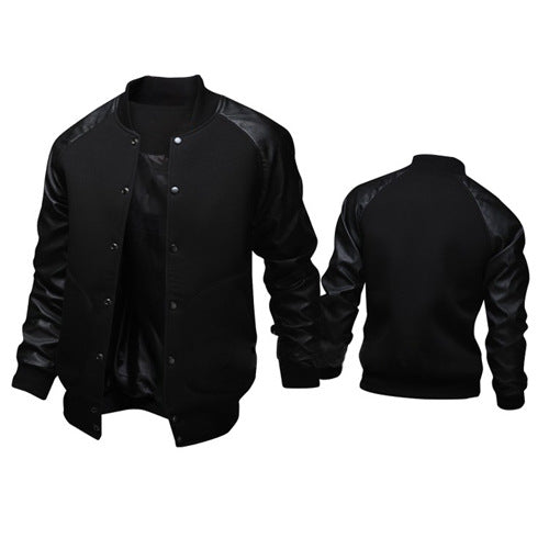 Sporty bomber jacket for men with high-quality leather panels Lune London