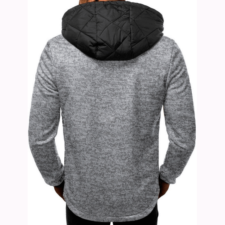 Functional quilted jacket for men with high collar and practical pockets Lune London