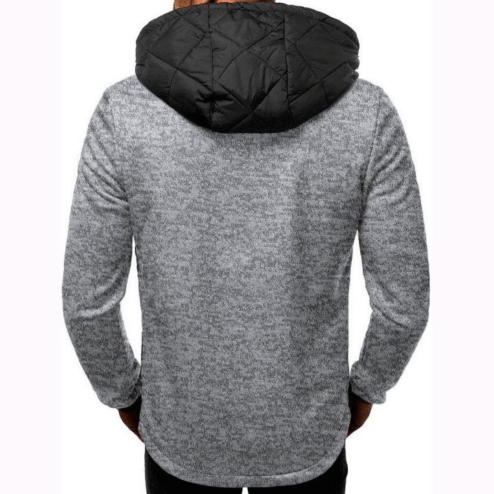 Functional quilted jacket for men with high collar and practical pockets Lune London