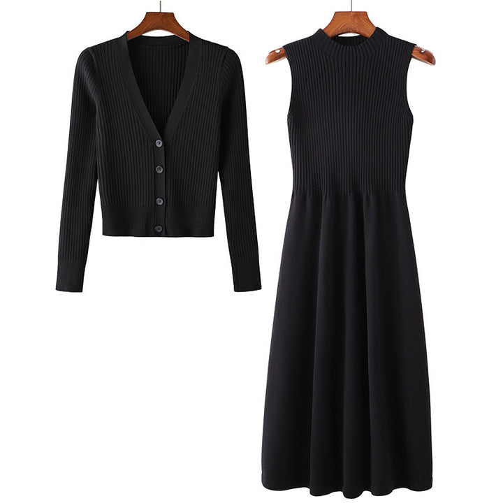 Knit dress for women with matching cardigan Lune London