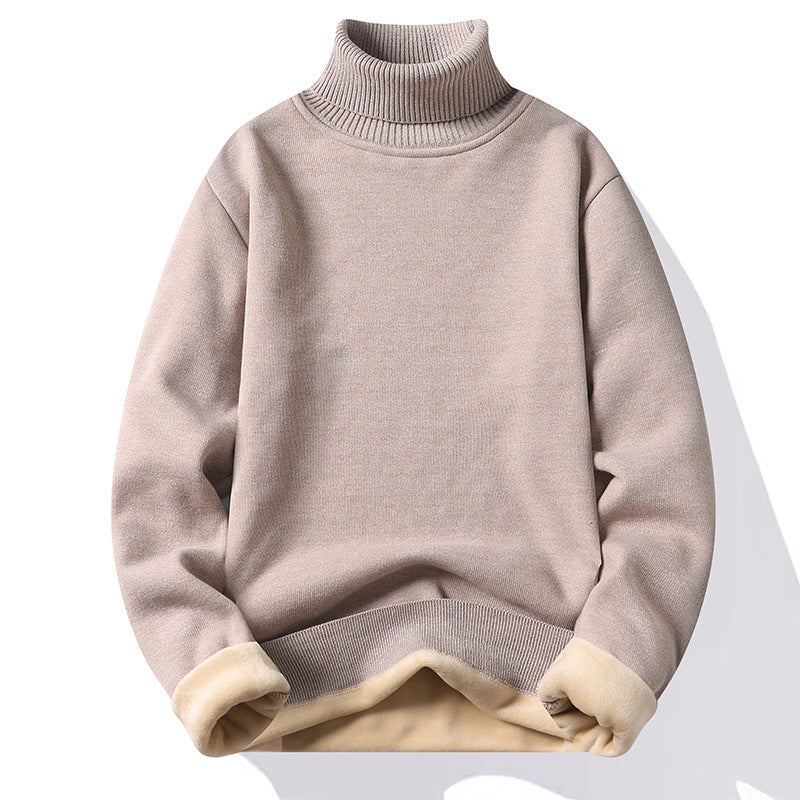 Men's turtleneck sweater, lined, slim fit