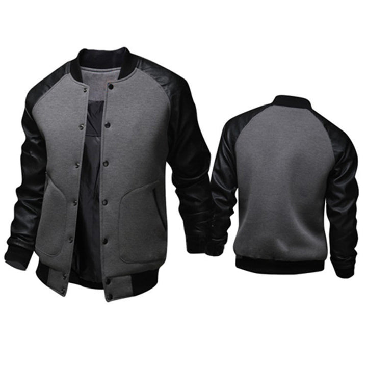 Sporty bomber jacket for men with high-quality leather panels Lune London