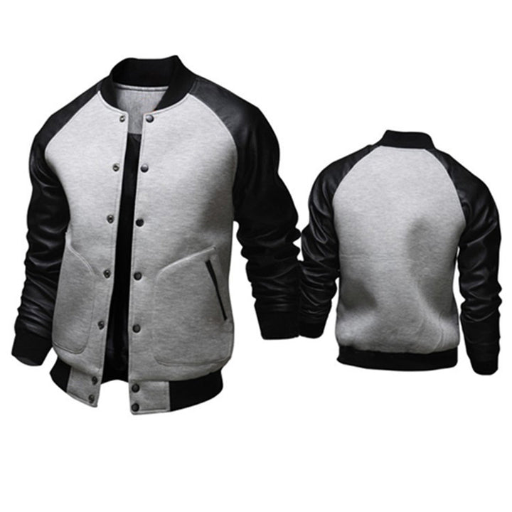 Sporty bomber jacket for men with high-quality leather panels Lune London