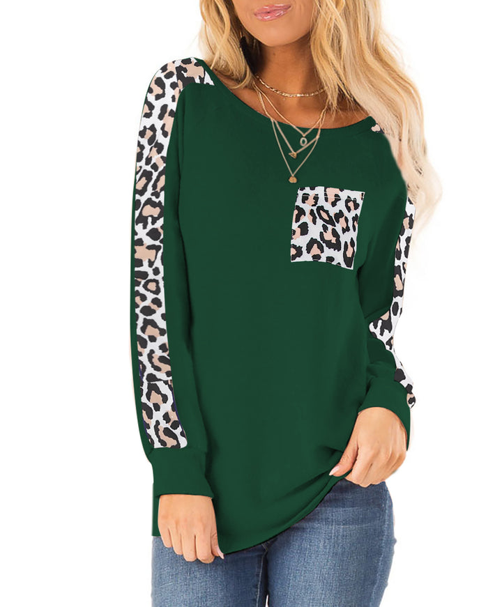 Casual women's T-shirt with contrasting sleeves and pockets Lune London