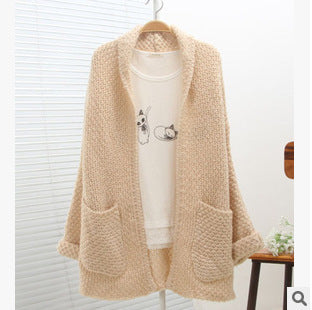 Ladies thick cardigan sweater with deep pockets and open front Amarae