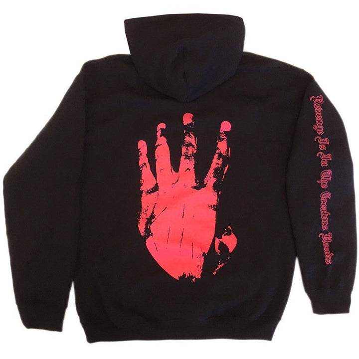 Hooded sweatshirt for women with eye-catching lettering and artistic design Lune London