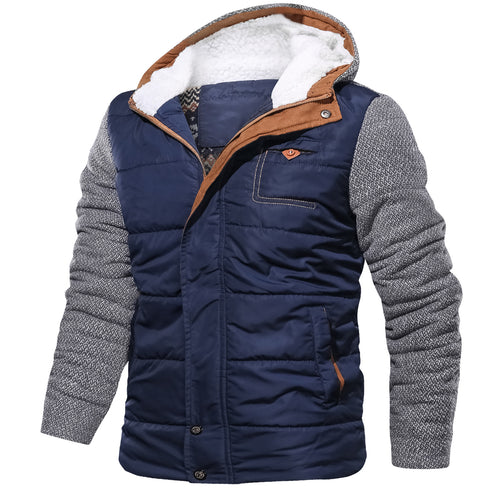 Men's quilted sports jacket with hood and warm inner lining Amarae