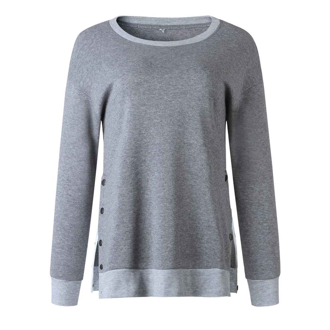 Casual sweater and sweatshirt for women with snap buttons on the sides Lune London