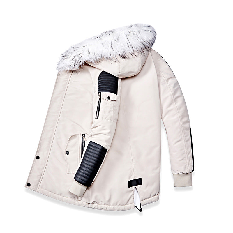 Men's winter jacket with removable faux fur collar and versatile pockets Lune London