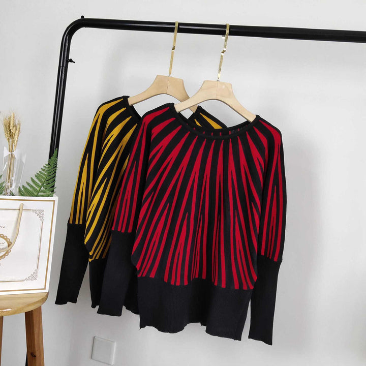 Casual knit sweater for women with eye-catching pattern Lune London