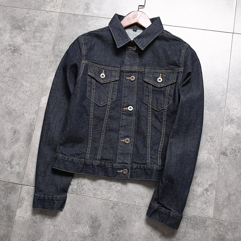 Men's slim-fitting denim jacket with chest pockets and adjustable cuffs Amarae