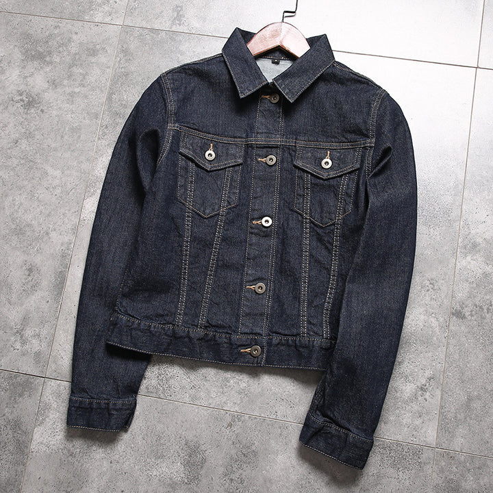 Men's slim-fitting denim jacket with chest pockets and adjustable cuffs Amarae