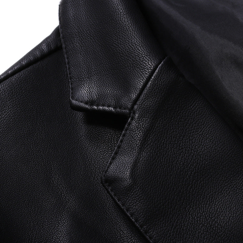 Men's Elegant Faux Leather Jacket with Modern Fit Amarae