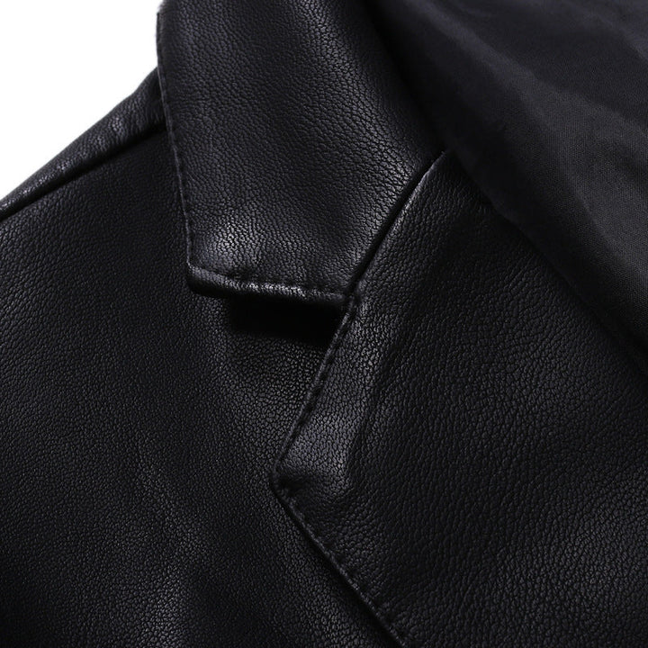 Men's Elegant Faux Leather Jacket with Modern Fit Amarae