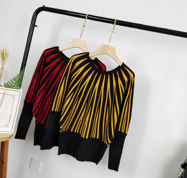 Casual knit sweater for women with eye-catching pattern Lune London