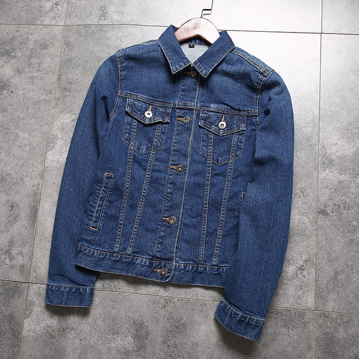 Men's slim-fitting denim jacket with chest pockets and adjustable cuffs Amarae