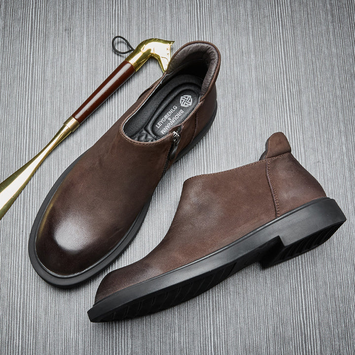 Men's Chelsea boots made of cowhide leather, soft sole