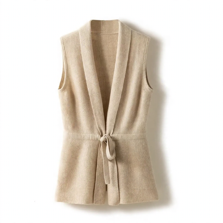 Ladies' wool vest, tailored, knitted
