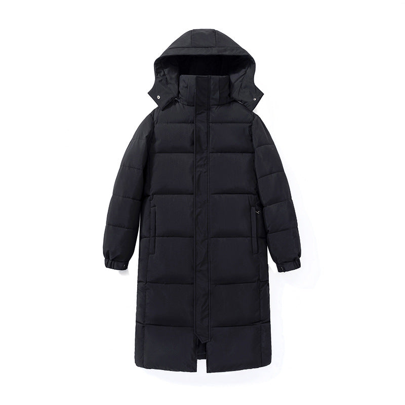 Longer, padded women's coat, knee-length