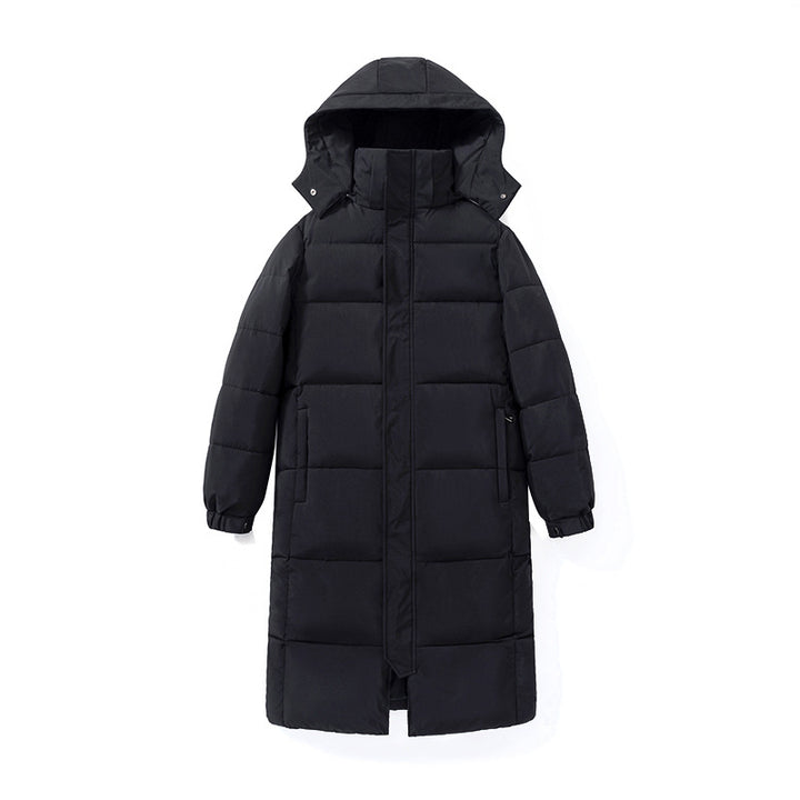 Longer, padded women's coat, knee-length