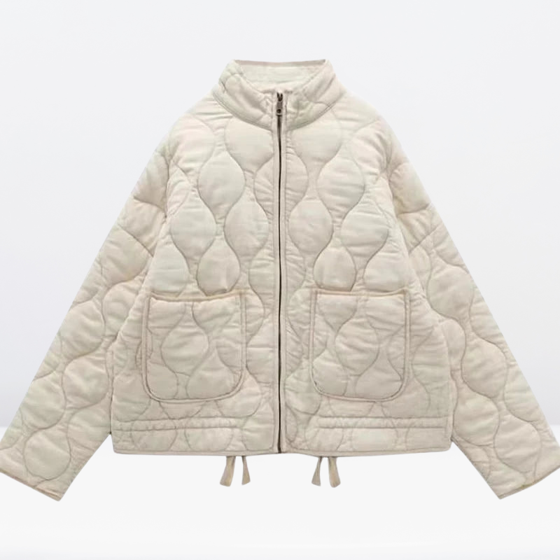 Lune London | Women's Quilted Jacket with Drawstring & Zipper