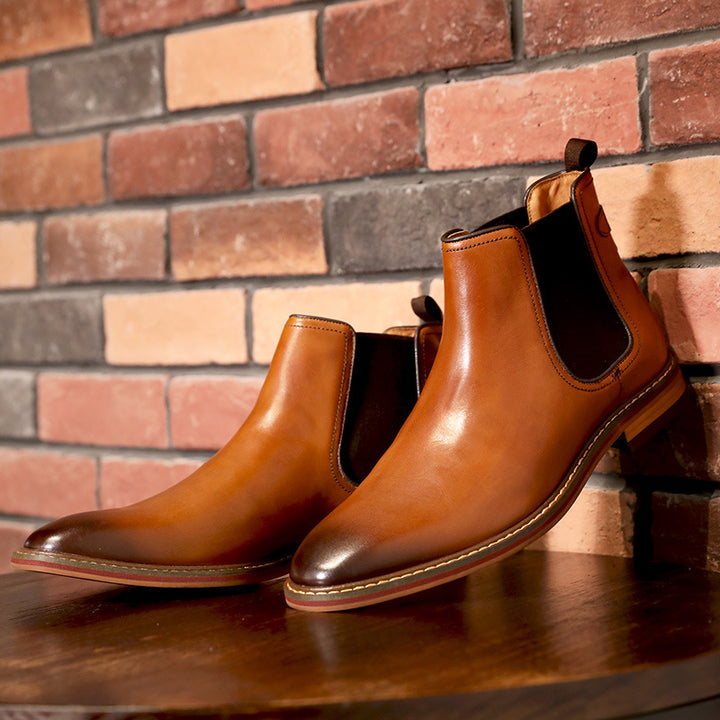 Men's Chelsea Boots, Genuine Leather, Business Casual