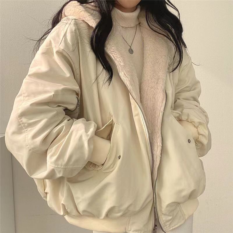 Wende quilted jacket with lamb fleece lining