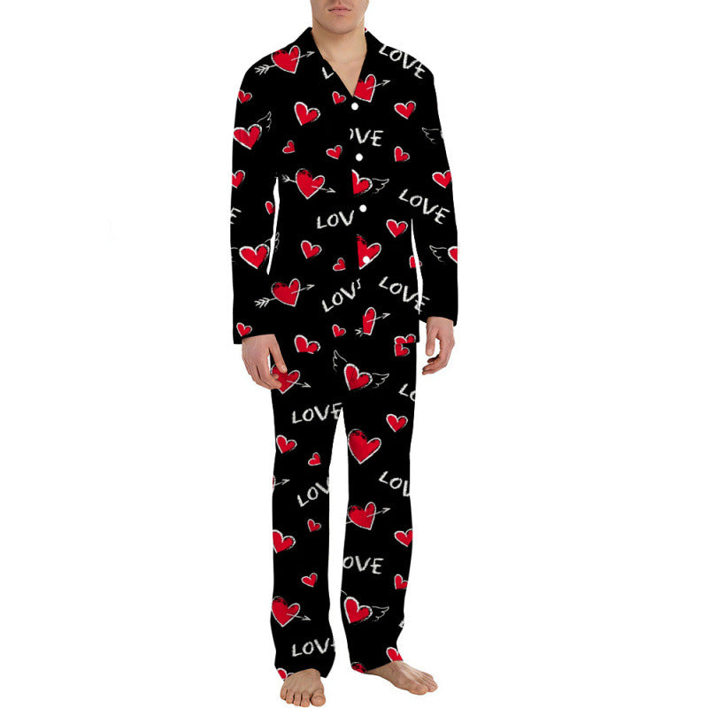Men's Pajama Set, long-sleeved, festive