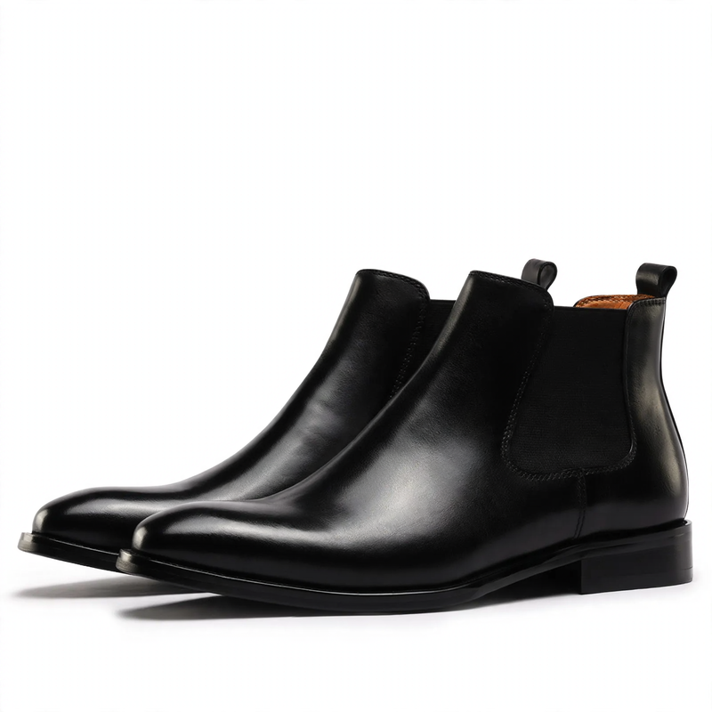 Men's leather Chelsea boots, British style