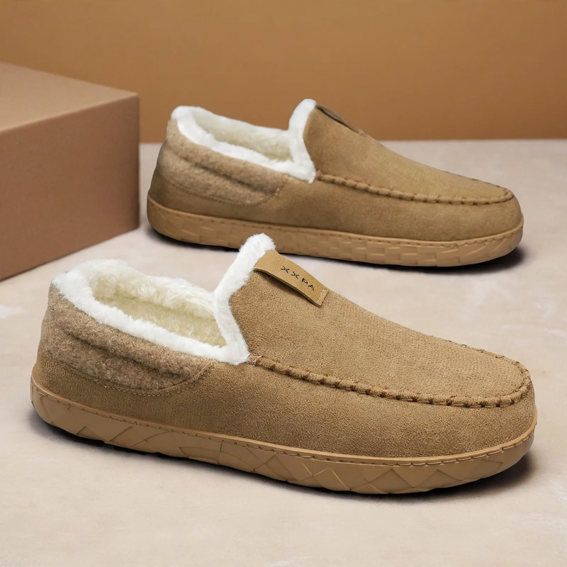 Padded men's slip-on boots, warm, non-slip