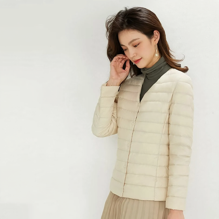 Lightweight, compressible down jacket for women