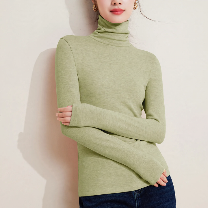 Women's Thermal Undershirt with Stand-up Collar
