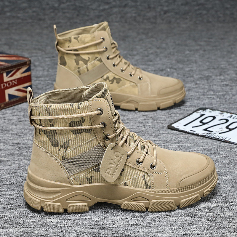 Men's Work Boots, Camouflage, Slip-resistant, Durable