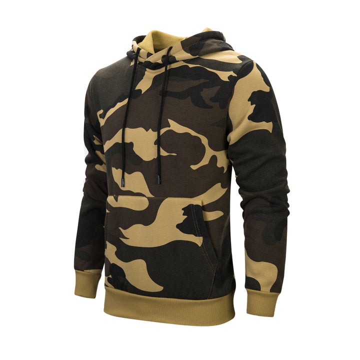 Cozy hooded sweatshirt for men with trendy camouflage pattern Amarae