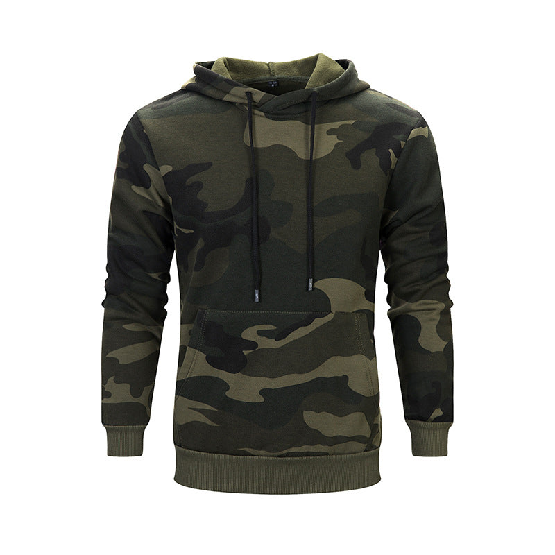 Cozy hooded sweatshirt for men with trendy camouflage pattern Amarae