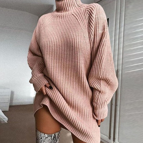 Women's sweater with high collar and raglan sleeves Amarae