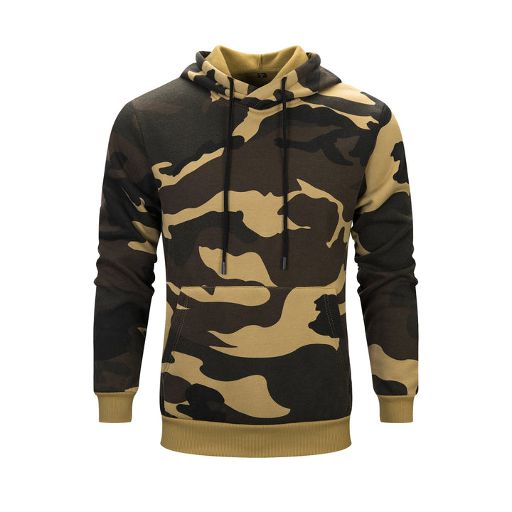 Cozy hooded sweatshirt for men with trendy camouflage pattern Amarae