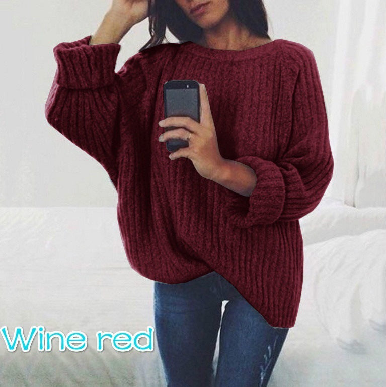 Pull en maille décontracté pour femmes avec coupe oversize et design texturé Chic & Stil