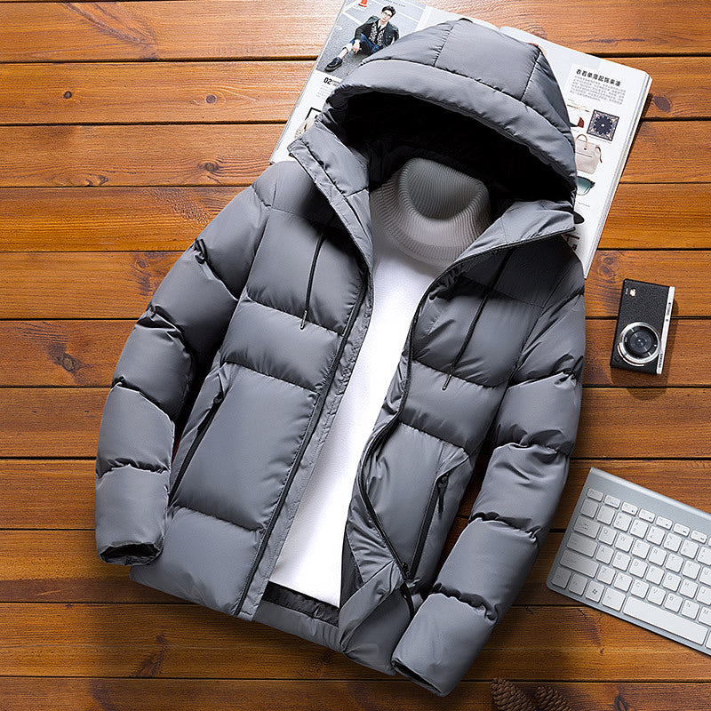 Winter down jacket for men with removable hood Lune London